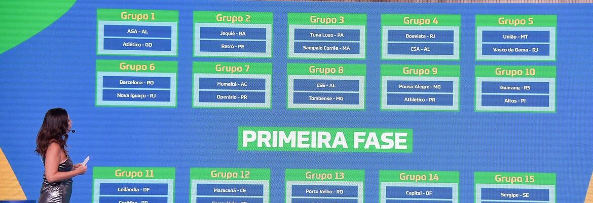 Definidos os jogos da 1ª fase da Copa do Brasil masculina de futebol