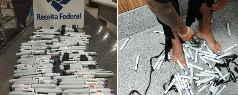 Se deu mal: Conquistense é detido com 100 canetas de medicamento para emagrecer presas ao corpo