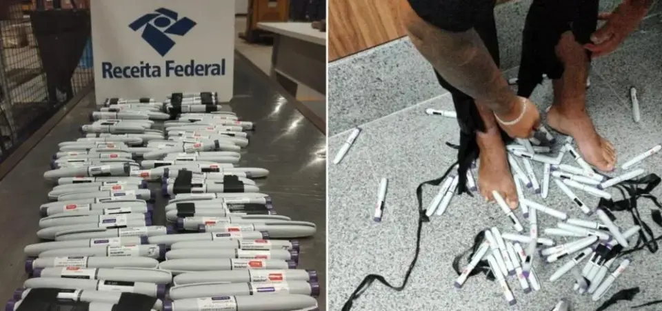 Se deu mal: Conquistense é detido com 100 canetas de medicamento para emagrecer presas ao corpo