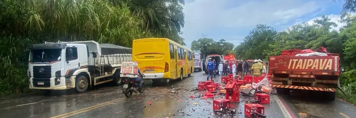 Trabalhadores de cervejaria morrem em grave acidente na BR-415 entre Ilhéus e Itabuna
