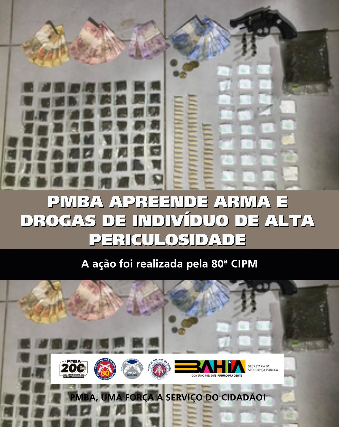 Confronto em Cândido Sales: Suspeito de tráfico morre após troca de tiros com o PETO