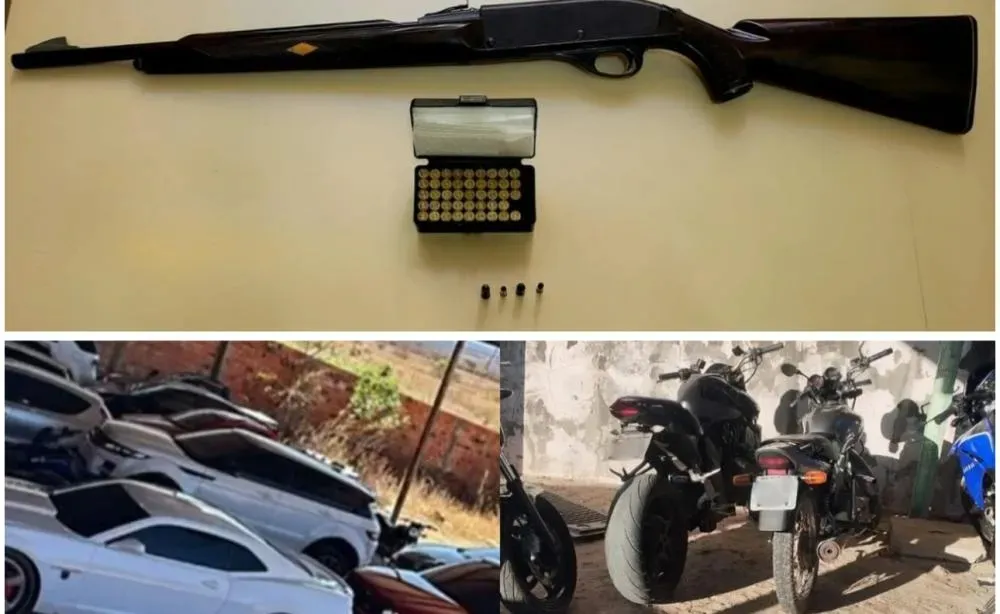 Operação policial apreende arsenal, veículos de luxo e cheques de alto valor em Botuporã