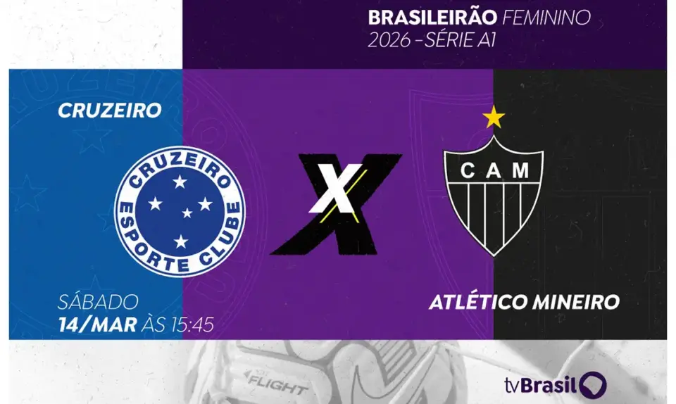 TV Brasil transmite amanhã jogo entre Cruzeiro e Atlético Mineiro