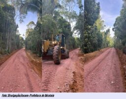 Ibirataia melhora acesso rural com patrolamento entre Santa Rita e Dois Tanques