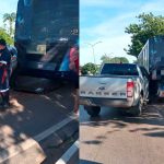 Colisão entre ônibus e caminhonete deixa feridos em Barreiras na BR-242