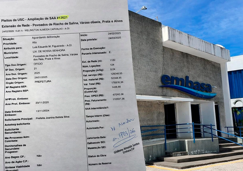 Prefeita Joanina Sampaio anuncia ampliação do abastecimento de água em Livramento