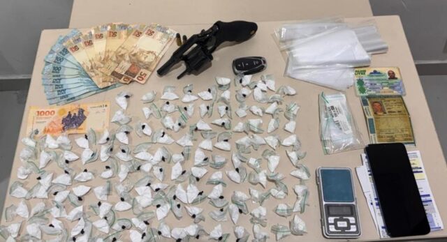 Homem é preso em Vitória da Conquista com drogas e arma de fogo