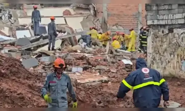 Prédio desaba em São Bernardo do Campo e deixa cinco feridos