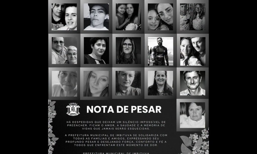 Vítimas do acidente na BR-737 são veladas em Imbituva (PR)